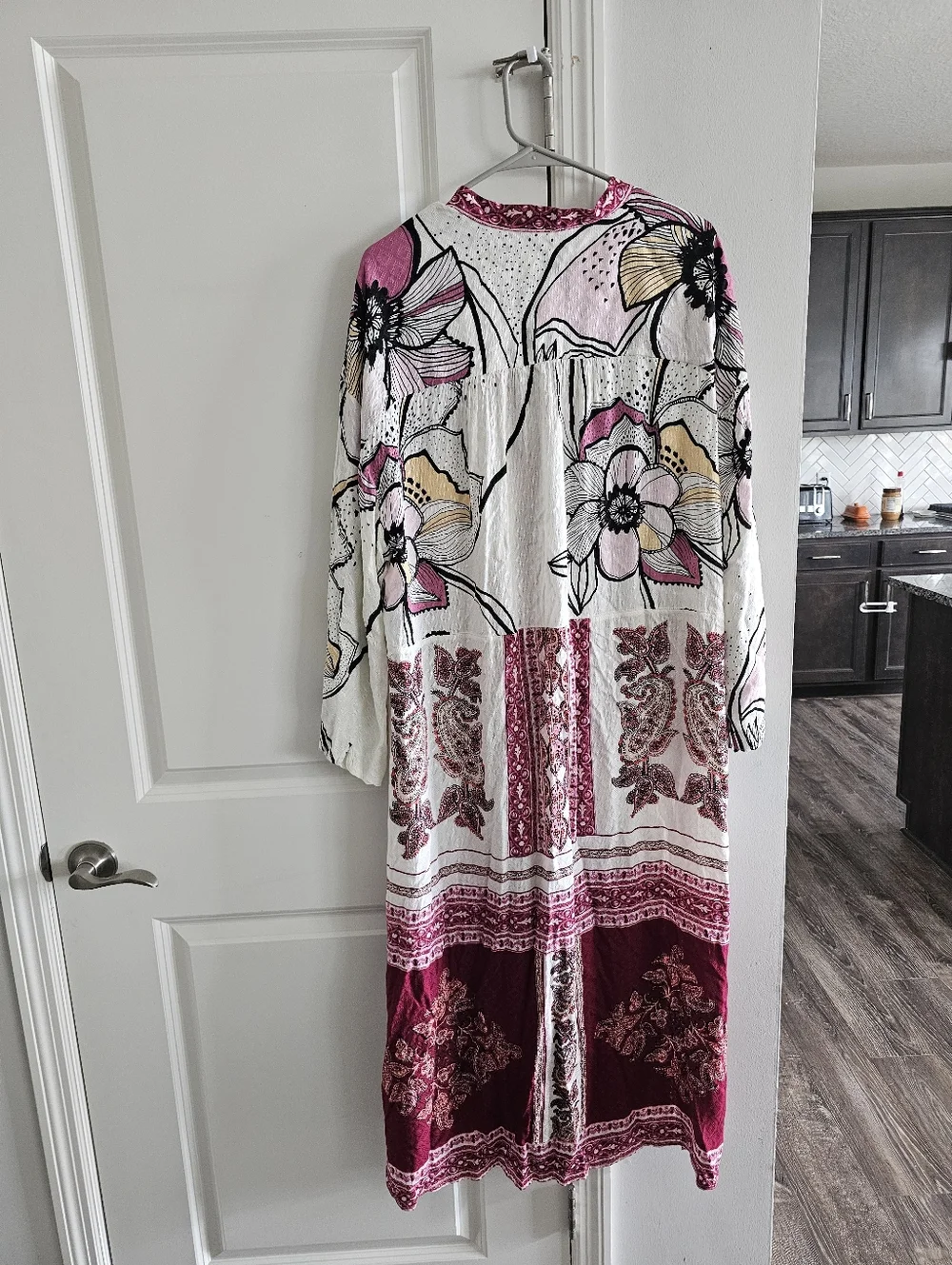 Free People C'est Moi Mixed Print Maxi Kimono - Picture 5 of 7